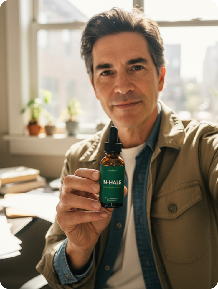 Man experiencing sensory relief